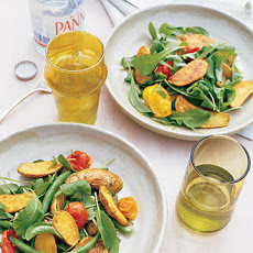 Roasted Fingerling and Tomato Salad with Green Beans and Arugula