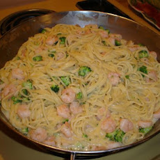 Creamed Shrimp and Spaghetti