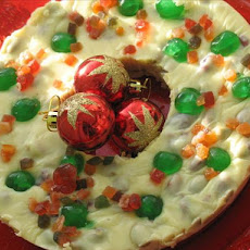 Five Minute White Chocolate Fudge With Pistachio and Cranberries