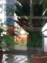 Tiger on Glass Wall