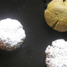 Pistachio and Green Tea Polvorones with Green Tea Truffle Filling