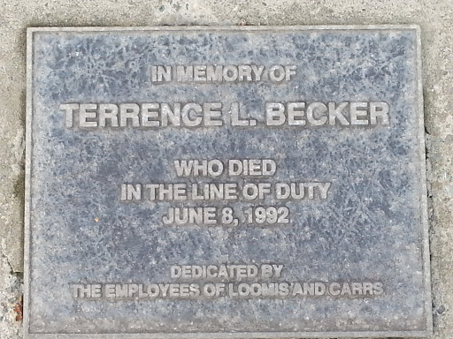 Becker Veterans Memorial Plaque