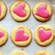 Heart-Glazed Cornmeal Cookies