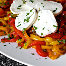 Marinated Roasted Peppers with Capers and Mozzarella