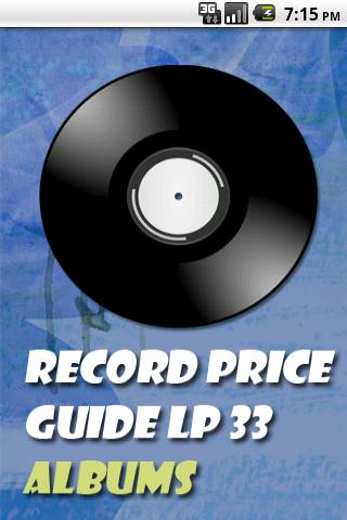 Vinyl Record Price Guide LP 33