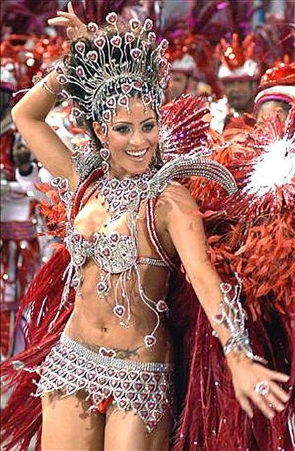 Belle ragazze Brasiliane nel Carnevale di Rio de Janeiro Brasil