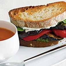 Warm Eggplant and Goat Cheese Sandwiches