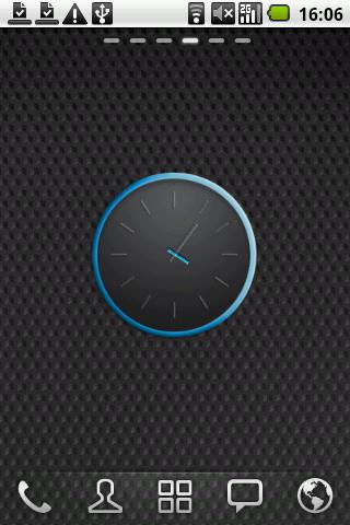Grey Blue elegant Clock Widget