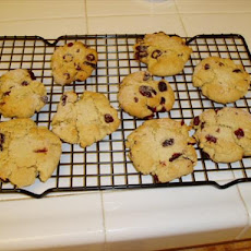 Macadamia Butter Cookies With Dried Cranberries