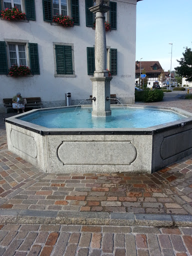Dorfbrunnen Und Museum