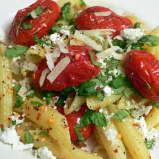 Pasta with Roasted Eggplant, Ricotta, and Basil