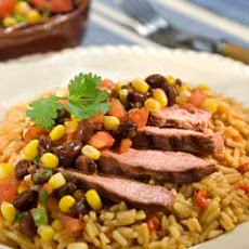 Steak & Fajita Rice With Black Bean & Corn Salsa