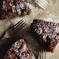 Pear & Almond Chocolate Cake with Cider Glaze