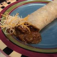 Leftover Steak Green Chili Burros Slow Cooker