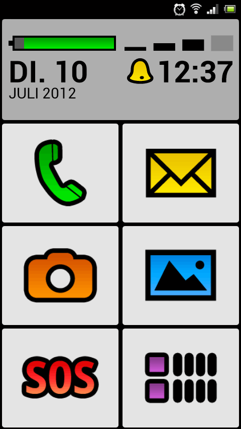 Android application BIG Launcher screenshort