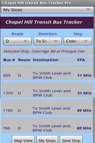 Chapel Hill Bus Time Pro