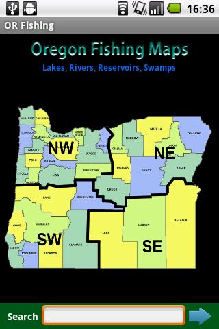 Oregon Fishing Maps - 16.5K