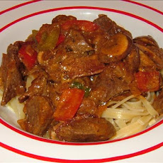 Alberta Beef, Mushroom and Pepper Pasta