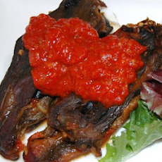 Cheesy Shrimp-Stuffed Corno Di Toro Peppers