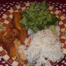 Baked Chicken with Peaches