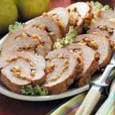 Prosciutto-Stuffed Pork Tenderloin with Mushroom Sauce