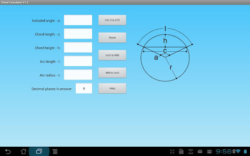 Chord Geometry Calculator