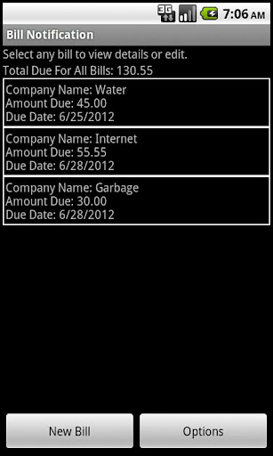 Bill Notification