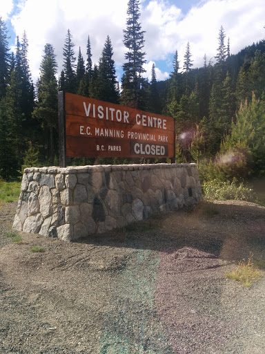 Manning Park Visitor Centre Sign