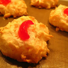 Coconut Macaroons With a Cherry Top