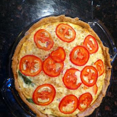 Quiche with Tomato, Basil, and Garlic
