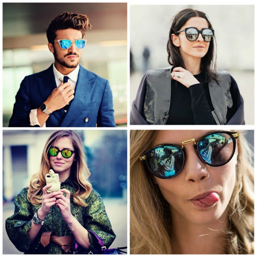 Gafas efecto espejo blickers collage