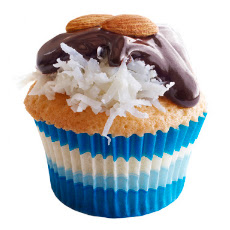 Coconut Cupcakes with Chocolate and Almonds