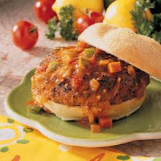 Burgers with Garden Sauce