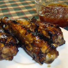 Grilled Spicy Apricot Chicken Wings