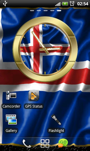 Iceland flag clocks