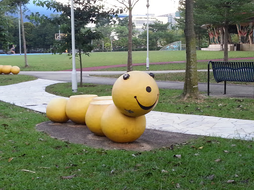 Yellow Worm Sculpture