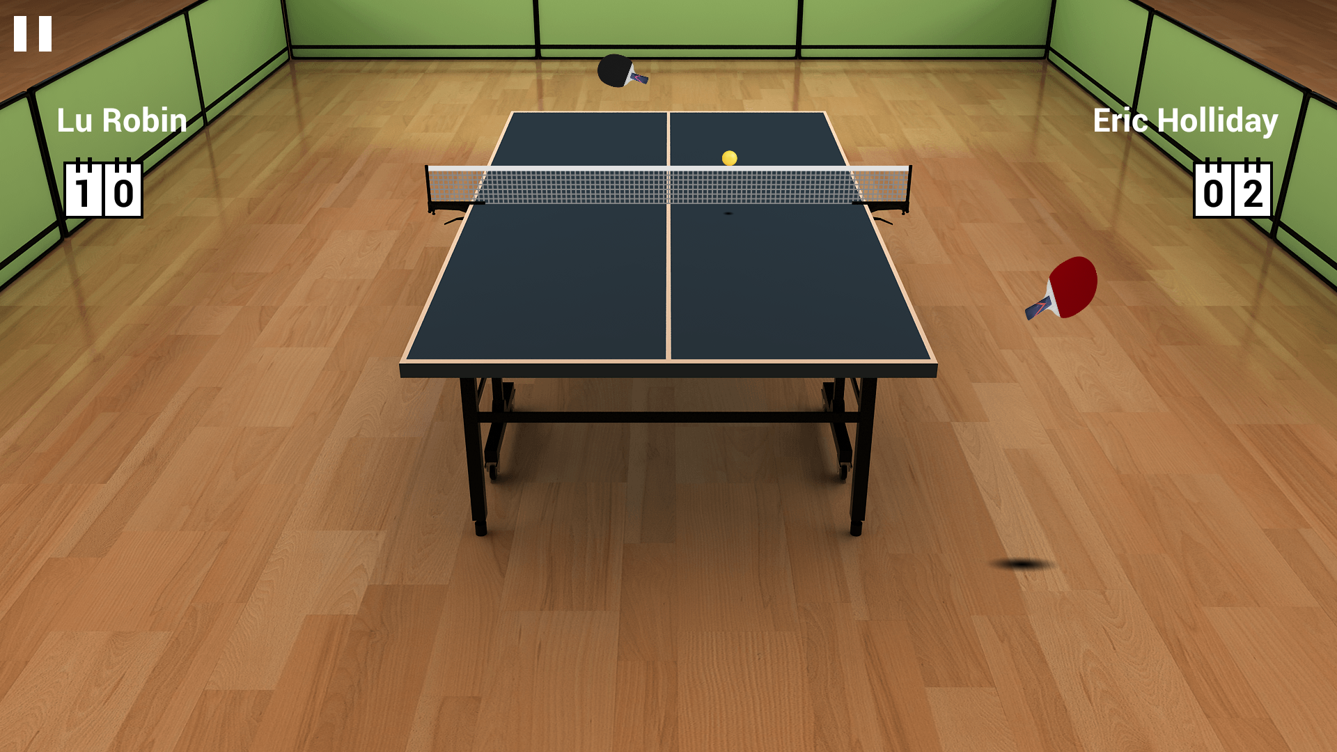 Android application Virtual Table Tennis screenshort