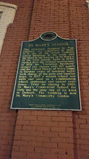 St Mary's School Historic Plaque 