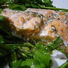 Salmon with Watercress and Sorrel Salad