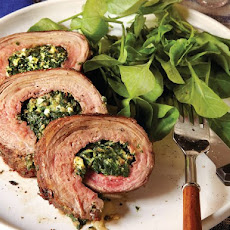 Bruce Aidells' Spinach and Gorgonzola-Stuffed Flank Steak