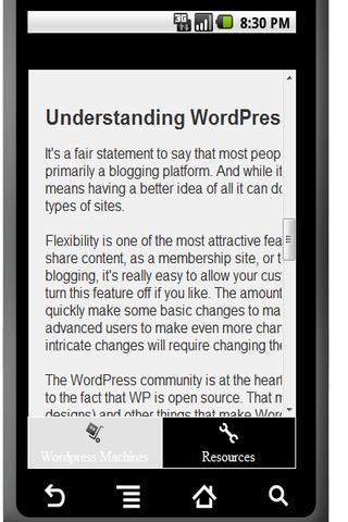 Wordpress Machines Blog App