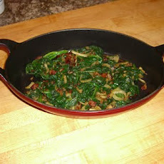 Spinach with Fennel and Bacon