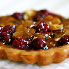 Cranberry, Caramel and Almond Tart