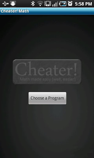 Cheater - Math