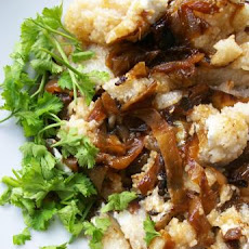 Grits With Caramelized Onions and Goat Cheese
