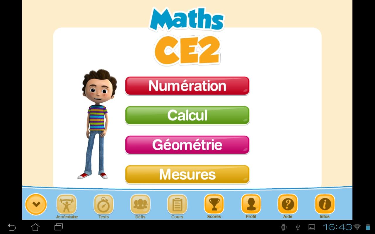 Android application ExoNathan Maths CE2 screenshort