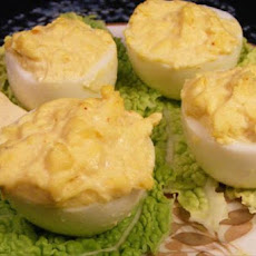 Blue Smoke Deviled Eggs