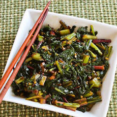 Spicy Asian Stir-Fried Swiss Chard