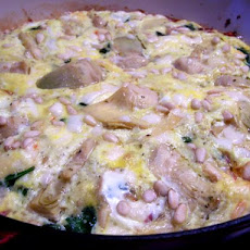 Artichoke, Pancetta and Spinach Frittata