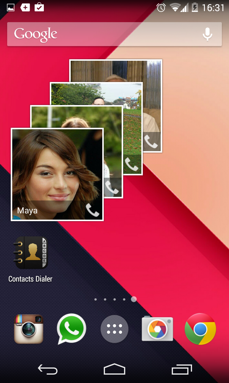 Android application Contacts Dialer Widget screenshort